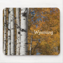 Aspen Alley In Fall Orange Mouse Pad