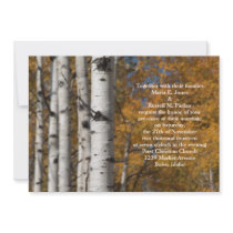 Aspen Alley In Fall Orange Wedding Invitations