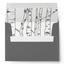 Aspen Birch Tree Grey Envelopes