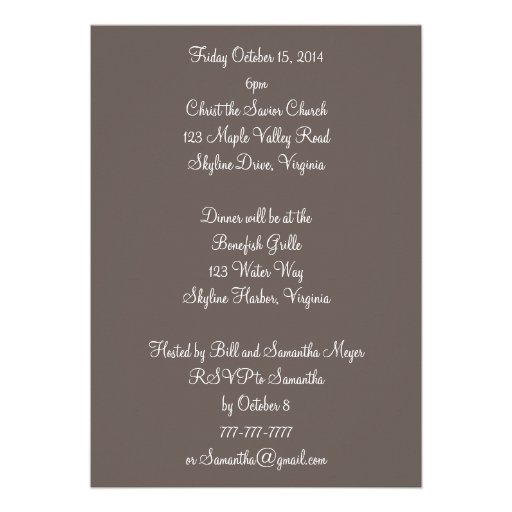 Aspen Birch Tree Rehearsal Dinner Invitations