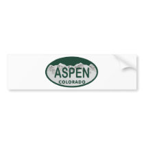 Aspen Colorado license plate Bumper Stickers