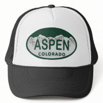 Aspen Colorado license plate Hat