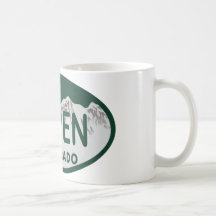 Aspen Colorado license plate Mug