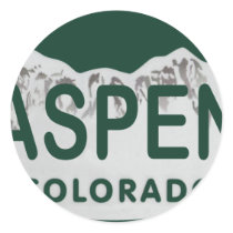 Aspen Colorado license plate Stickers