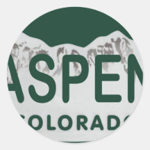 Aspen Colorado license plate Stickers