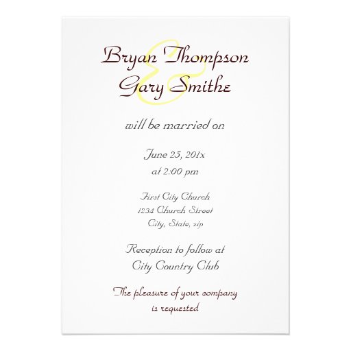 Aspen Glow WEDDING invitation