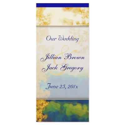 Aspen Glow WEDDING Program Customized Rack Card by InsightfulWeddings