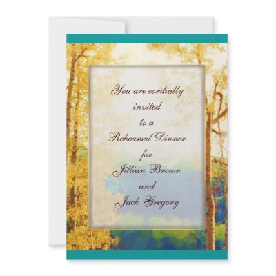 Aspen Glow WEDDING Rehearsal Dinner Personalized Invitation by InsightfulWeddings