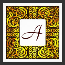 Aspen Gold Celtic Monogrammed Wedding Invitation invitations