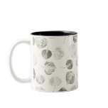 Aspen Leaves Black and White Coffee Mugs