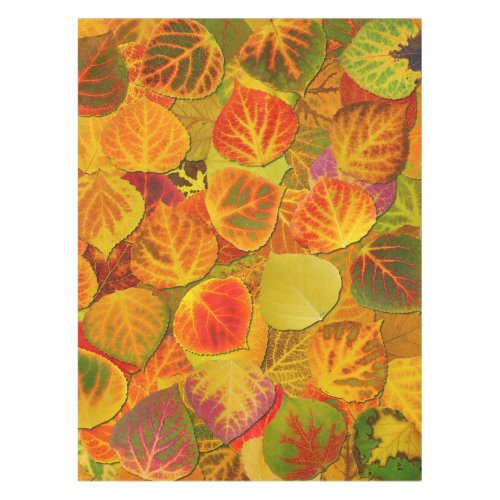 Aspen Leaves Collage Solid Medley 1 Tablecloth