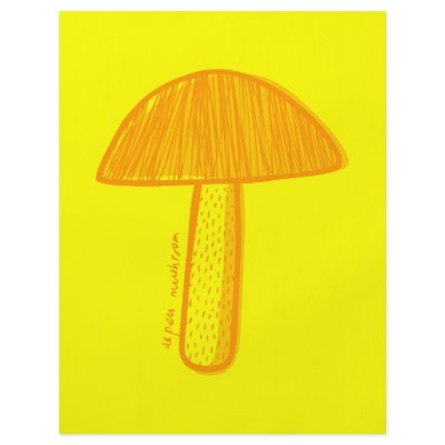Aspen Mushroom Doodle Art Flyer Design by oodlesdoodles