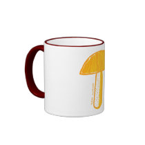 Aspen Mushroom Doodle Art mugs
