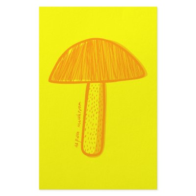 Aspen Mushroom Doodle Art Personalized Stationery by oodlesdoodles