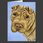 Aspen - Shar Pei Dog Art Card