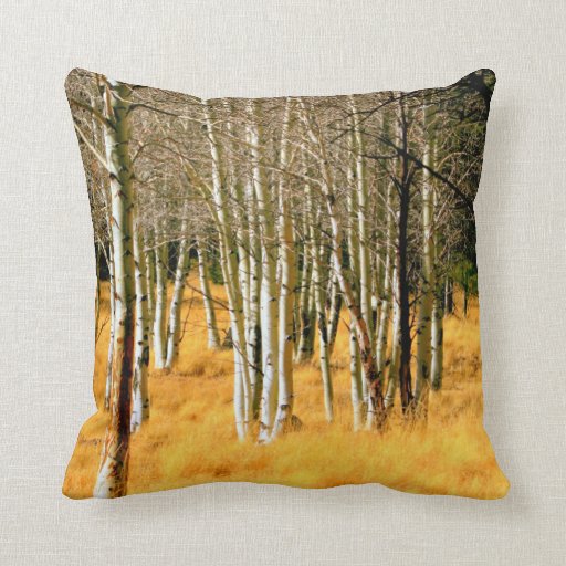 aspen trees pillow Zazzle