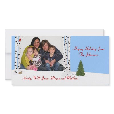 Aspen Woods Framed Holiday Photo Card by NightOwlsMenagerie