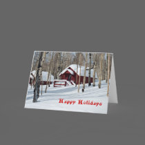 Aspen Woods in Snow Card