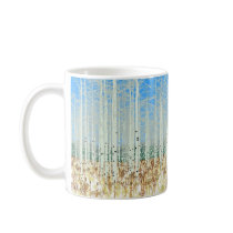 aspens in winter coffee mugs