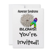 Asperger Syndrome Blows Awareness Design Personalized Announcements