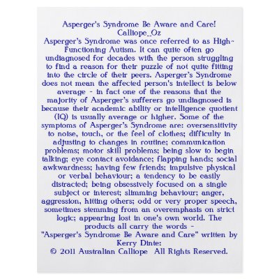 Asperger's Syndrome Be Aware and Care! Custom Flyer by Calliope_Oz