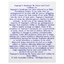 Asperger's Syndrome Be Aware and Care! Custom Flyer