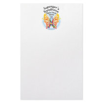 Asperger's Syndrome Butterfly 3 Custom Stationery