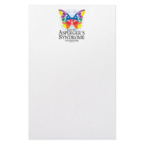 Asperger's Syndrome Butterfly Customized Stationery