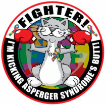 Asperger's Syndrome Cat Fighter Photo Cut Outs