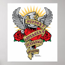 Asperger's Syndrome Dagger Print