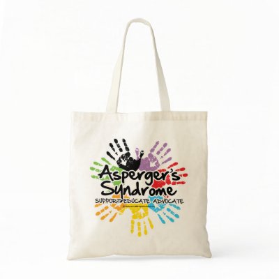 Asperger's Syndrome Handprint Bag by fightcancertees