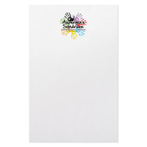 Asperger's Syndrome Handprint Customized Stationery