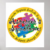Asperger's Syndrome Puzzle Pin Poster