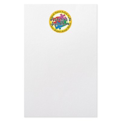 Asperger's Syndrome Puzzle Pin Stationery by fightcancertees