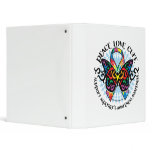 Asperger's Syndrome Tribal Butterfly Vinyl Binder