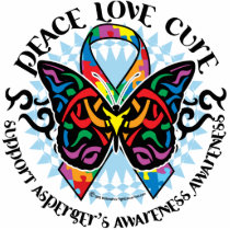 Asperger's Syndrome Tribal Butterfly Photo Cutout