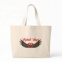 asphalt angel tote bag
