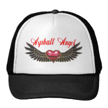 asphalt angel trucker hat