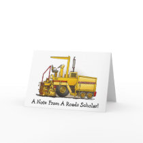 Asphalt Paving Machine Note Card