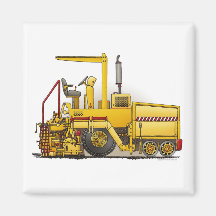Asphalt Paving Machine Square Magnet