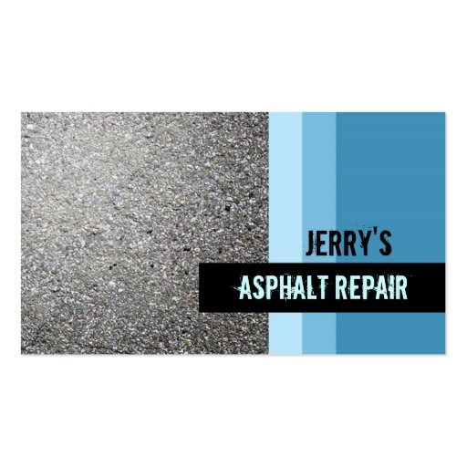 Asphalt Repair Business Cards (front side)