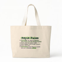 "Aspie Rules" Canvas Totebag