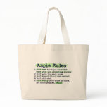 "Aspie Rules" Canvas Totebag