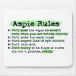 Aspie Rules Mouse Pad