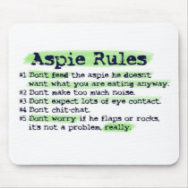 Aspie Rules mousepads