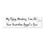 Ass Kicking Flying Monkey Bumper Stickers