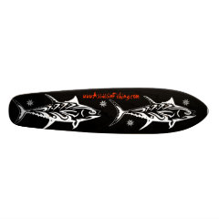 Assassin Fishing - Tribal Black Skateboard