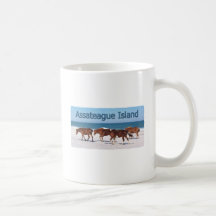 Assateague Island (ponies on beach logo) Coffee Mugs