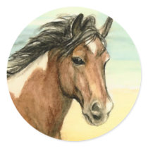 "Assatique Pony" Horse Art Sticker