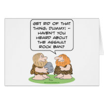 assault rock ban rifle caveman cavemen gun control card